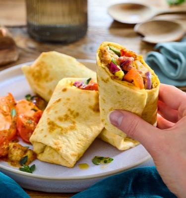 Halloumi Wrap mit Ofengemüse