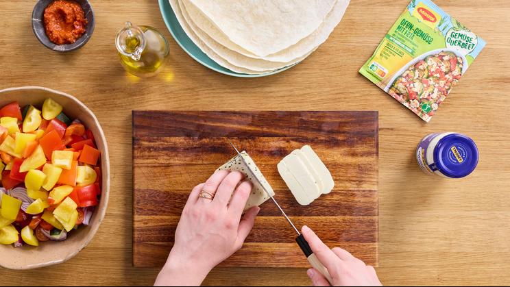 Halloumi Wrap mit Ofengemüse