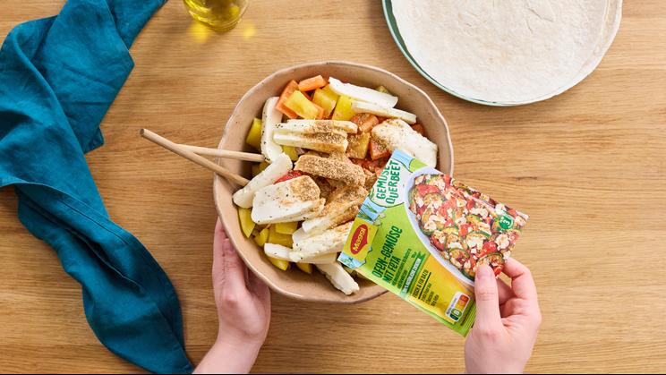 Halloumi Wrap mit Ofengemüse