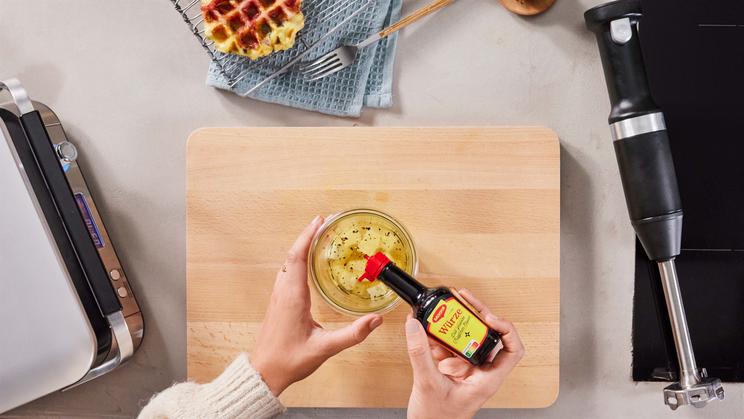 Herzhafte Knödel-Waffeln