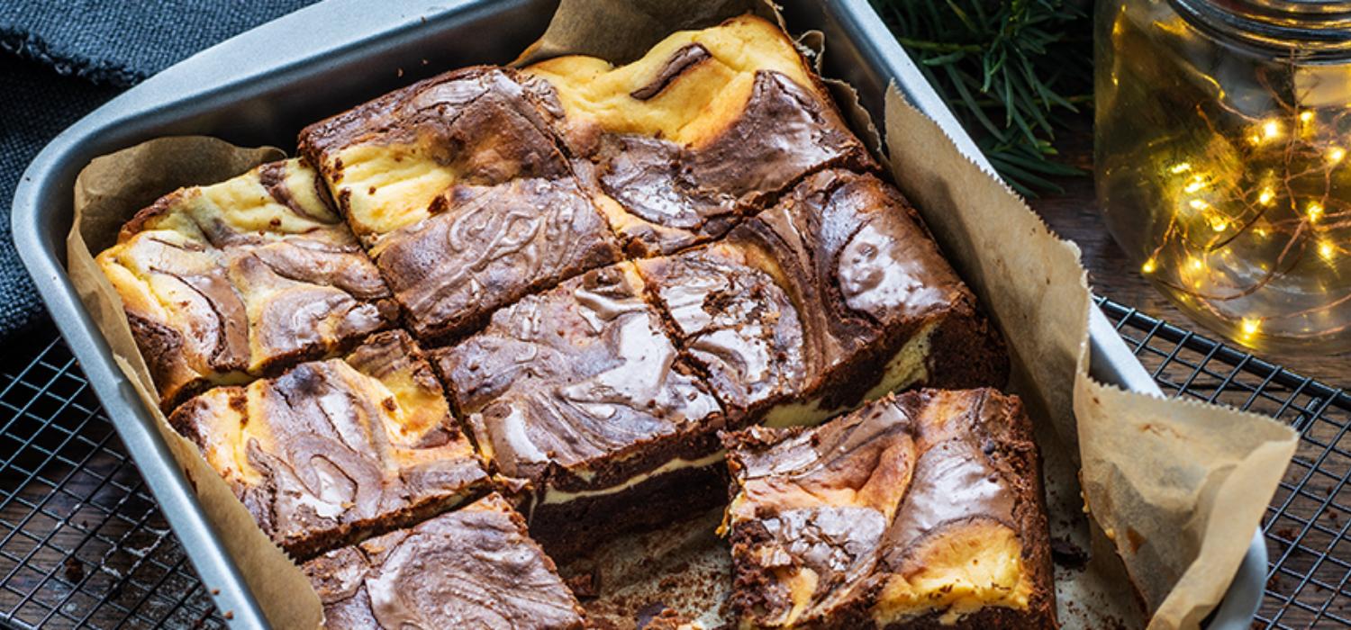 Marmorierte Cheesecake-Brownies