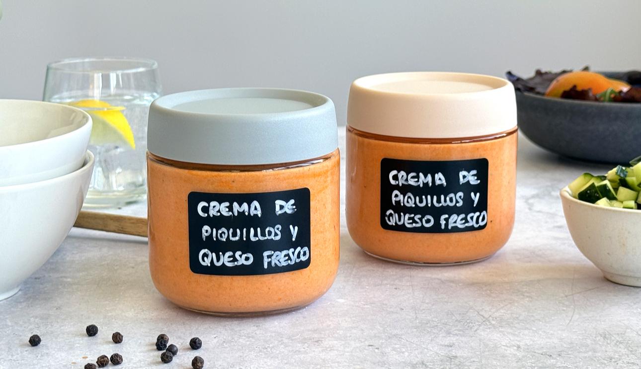Crema de pimientos del piquillo y queso fresco