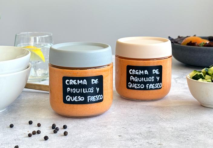 Crema de pimientos del piquillo y queso fresco