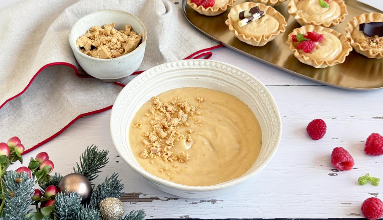 Crema pastelera de turrón