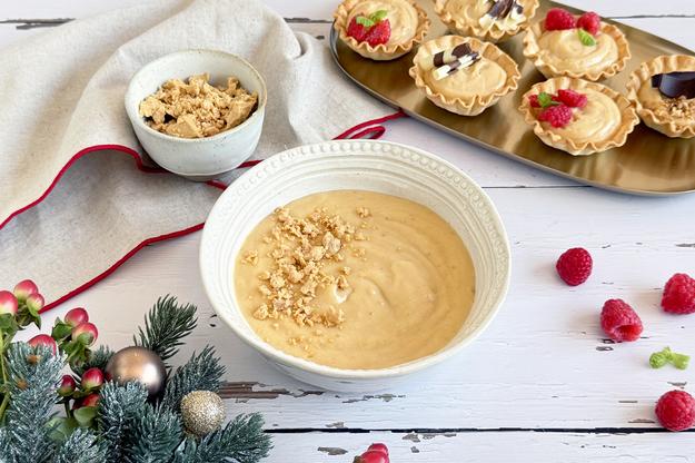 Crema pastelera de turrón