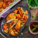 Tandoori-Hähnchen mit Ofengemüse
