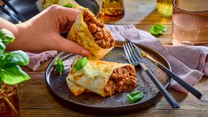 Schnelle Lasagne-Wraps im Airfryer