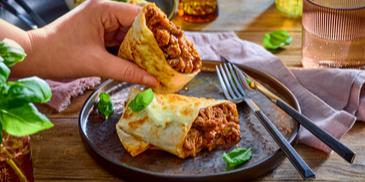 Schnelle Lasagne-Wraps im Airfryer