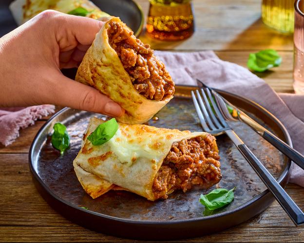 Schnelle Lasagne-Wraps im Airfryer