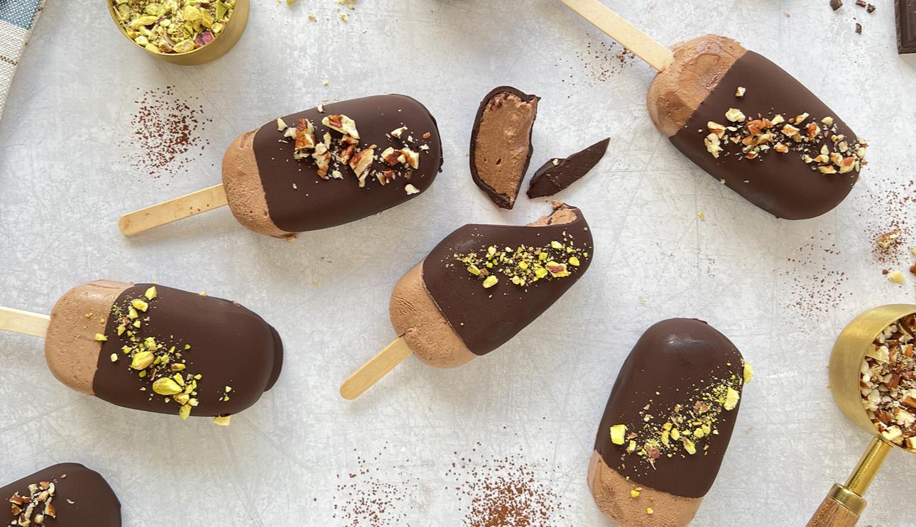 Polos de doble chocolate