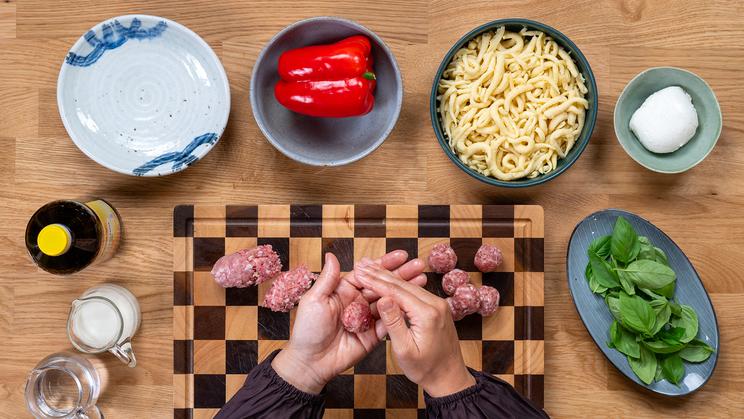 Spätzle al forno mit Salsiccia