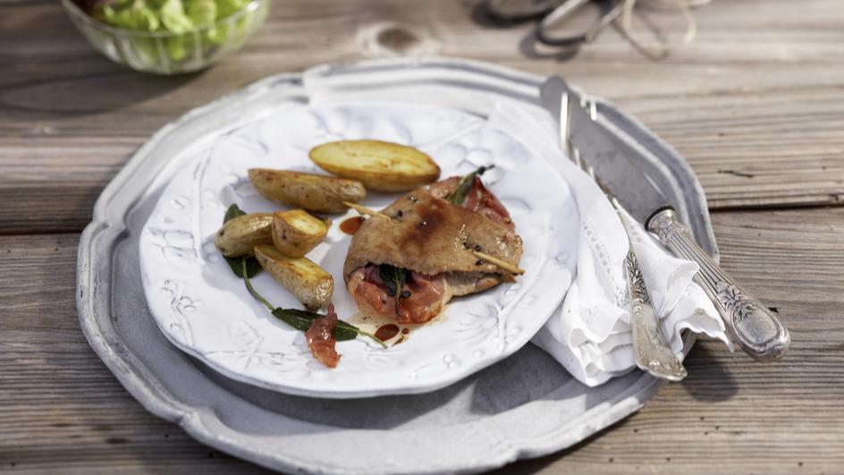 Kalbsschnitzel Saltimbocca