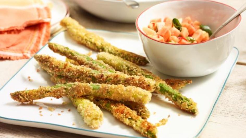 Gebackener Spargel mit  Papaya-Salsa