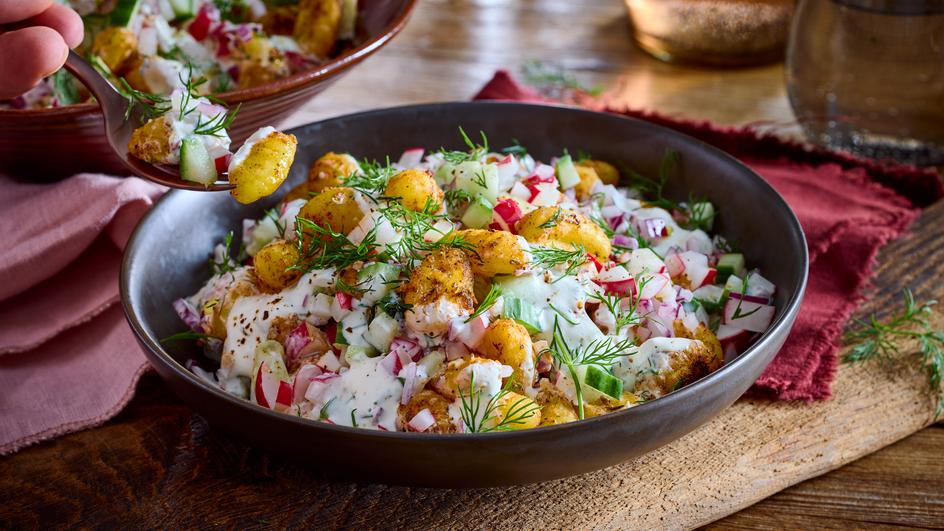 Knuspriger Gnocchi-Salat