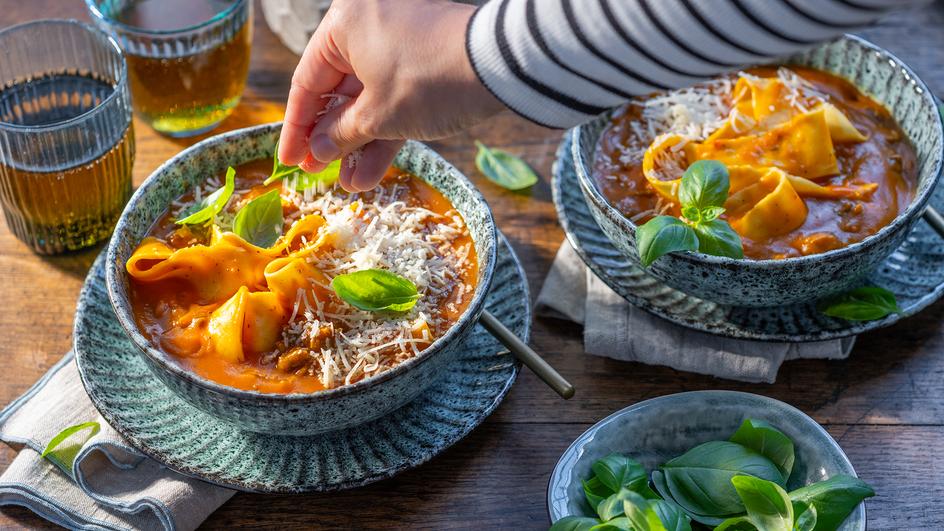 Kürbis Lasagne Suppe