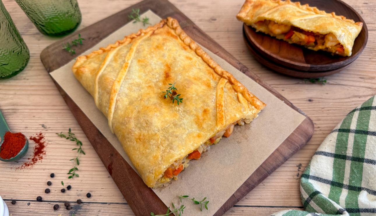 Empanada de langostinos