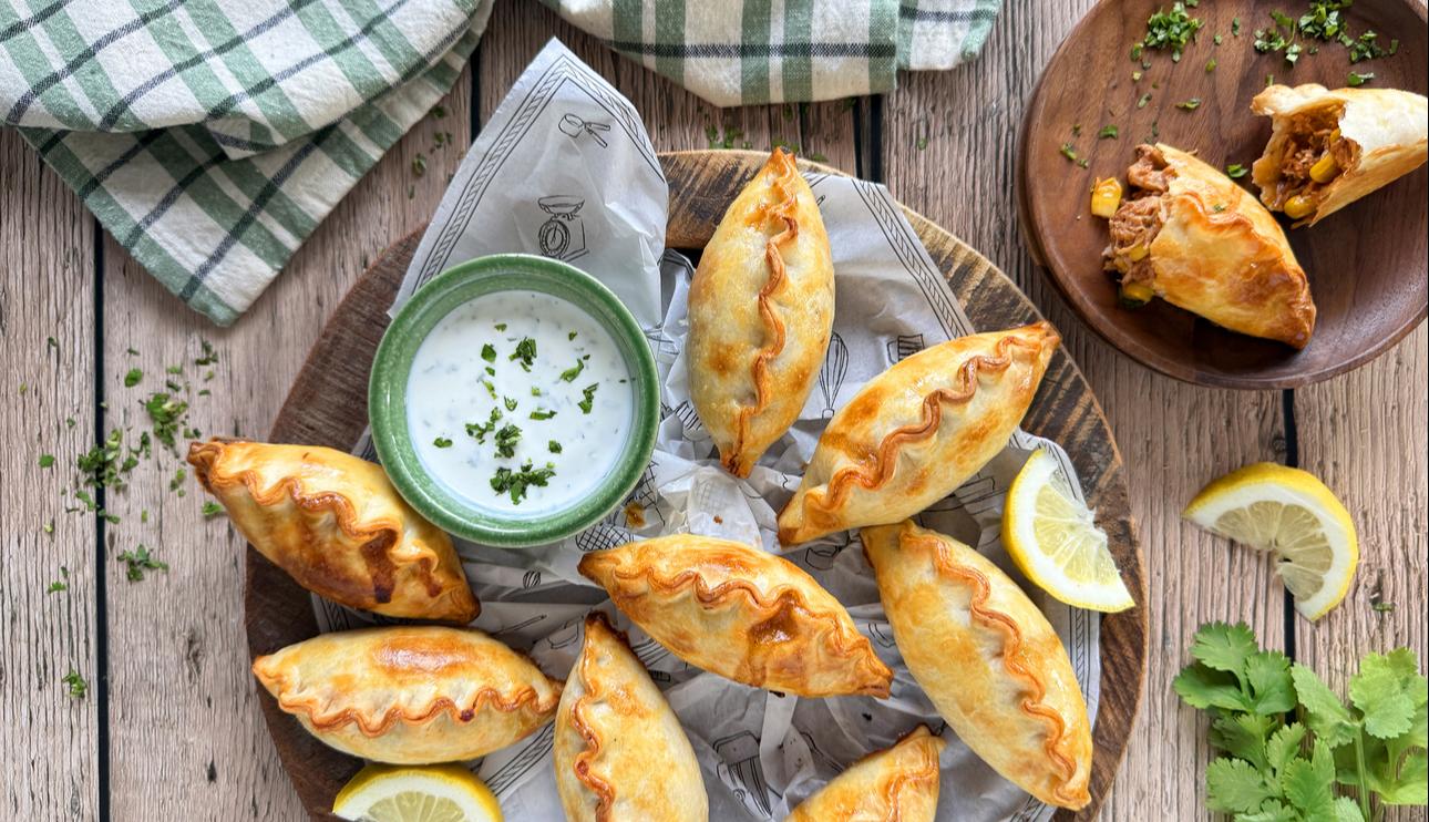 Empanadas argentinas de pulled pork y maíz