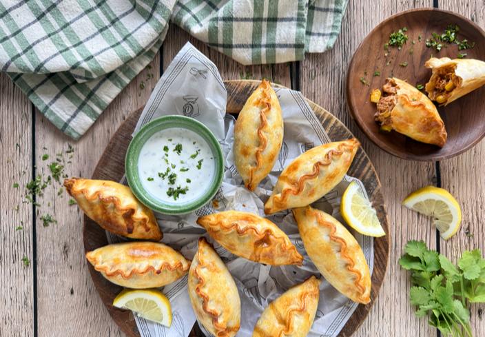 Empanadas argentinas de pulled pork y maíz