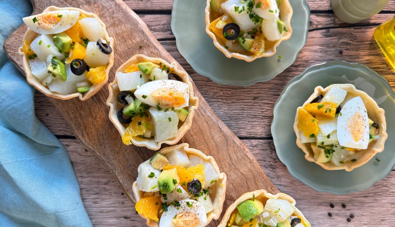 Ensalada de bacalao en empanadas argentinas