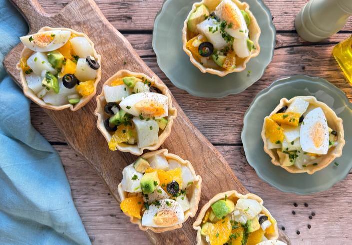 Ensalada de bacalao en empanadas argentinas