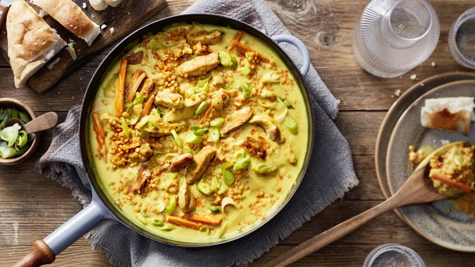 Linsen-Curry mit Hähnchen