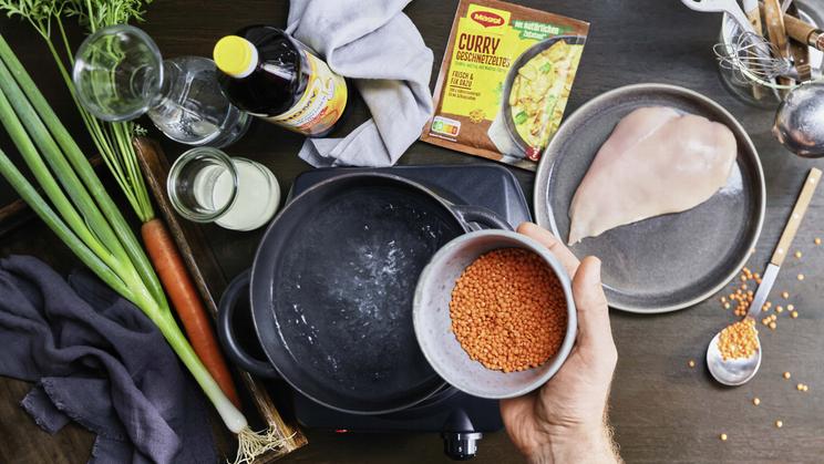 Linsen-Curry mit Hähnchen