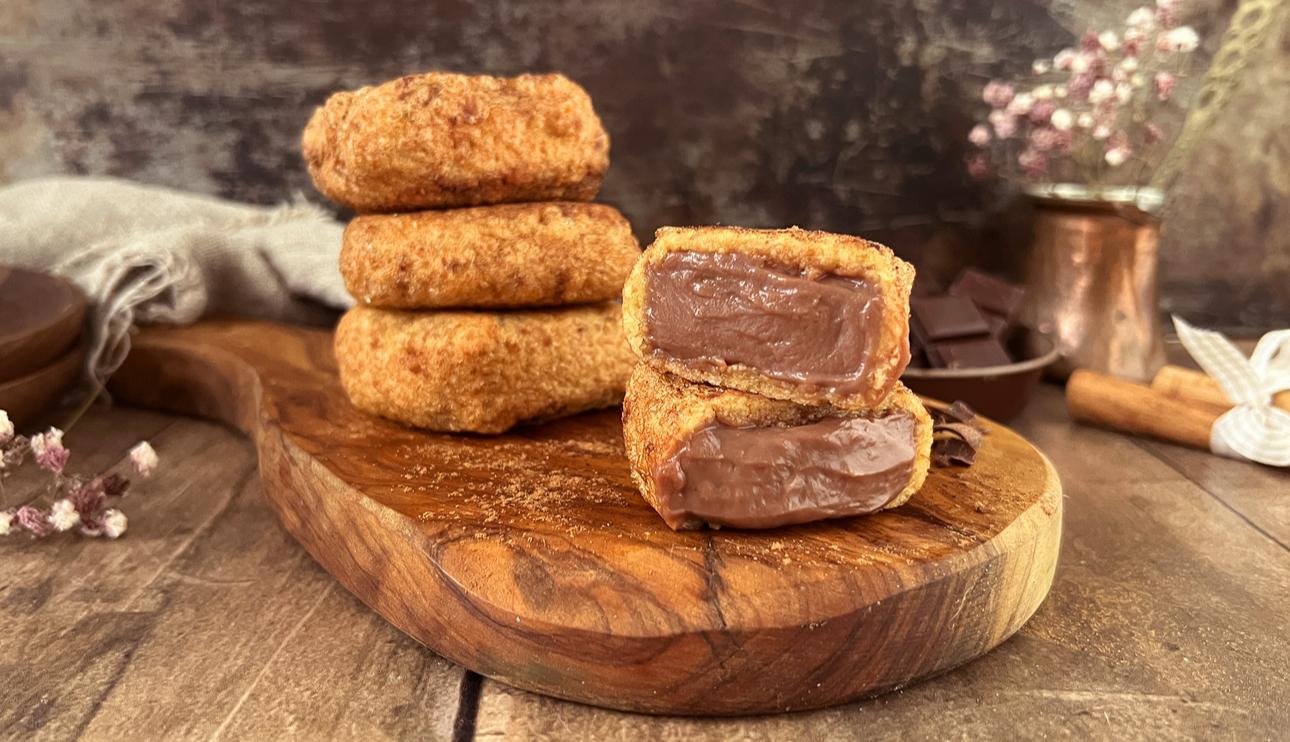 Leche frita de chocolate