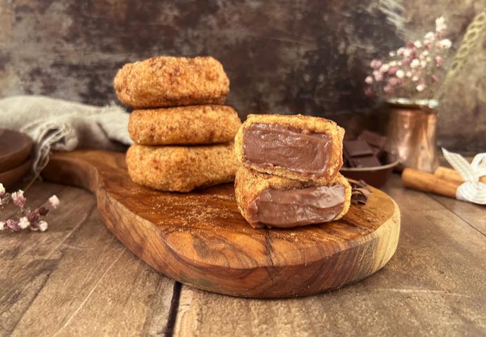 Leche frita de chocolate