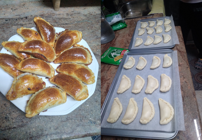 Empanadas de queso  de  Cabrales  y  dulce  de membrillo de Alvaro Pascual de Valladolid (Valladolid)