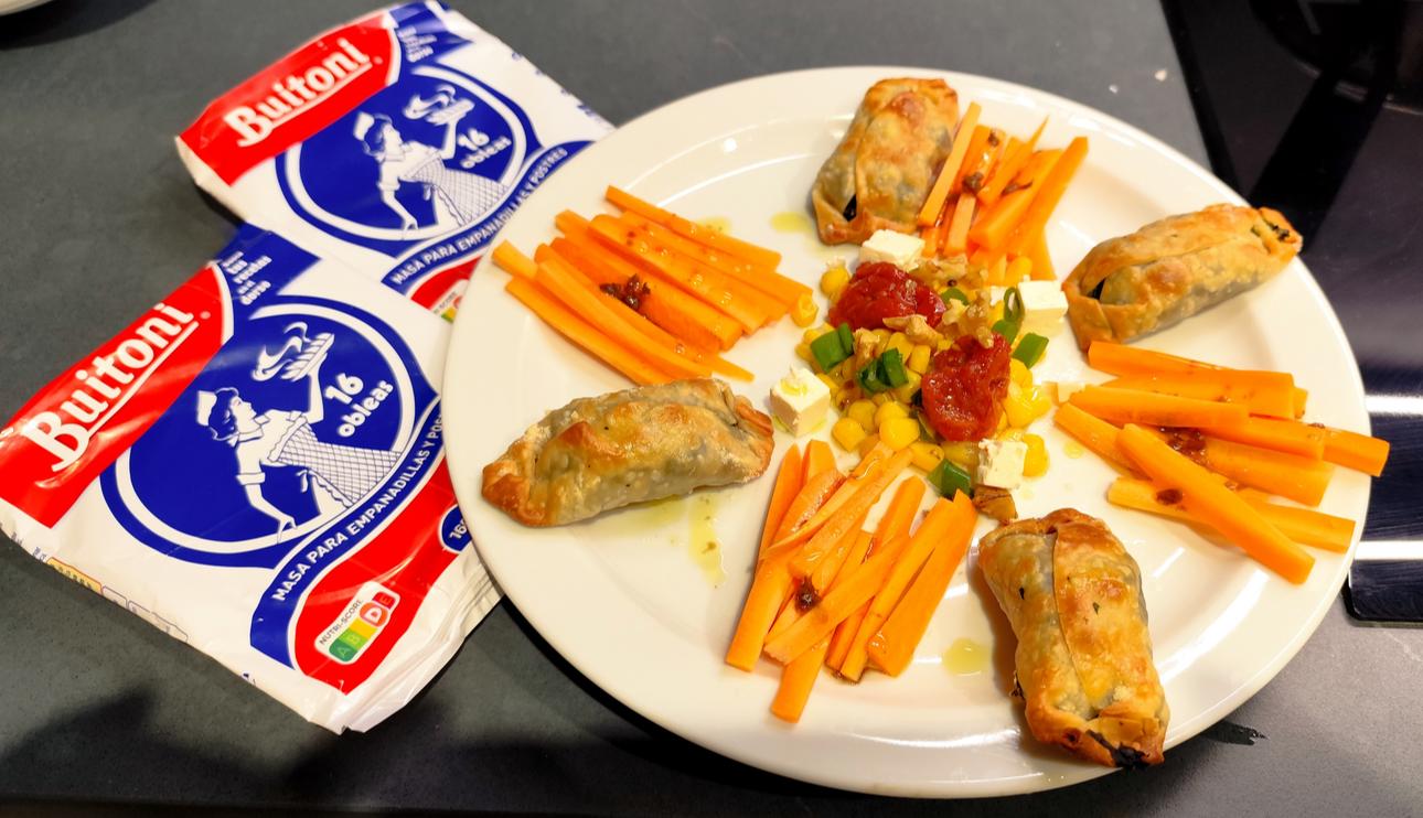 Panadons de espinacas con pasas y piñones de Montse Benito de Barcelona (Barcelona)