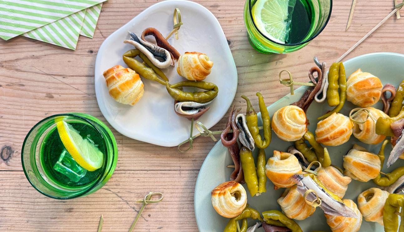 Gildas con mini croissants