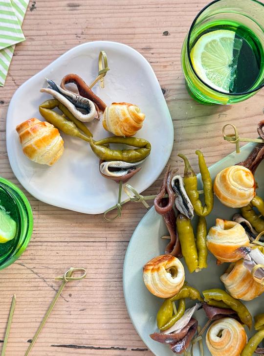 Gildas con mini croissants