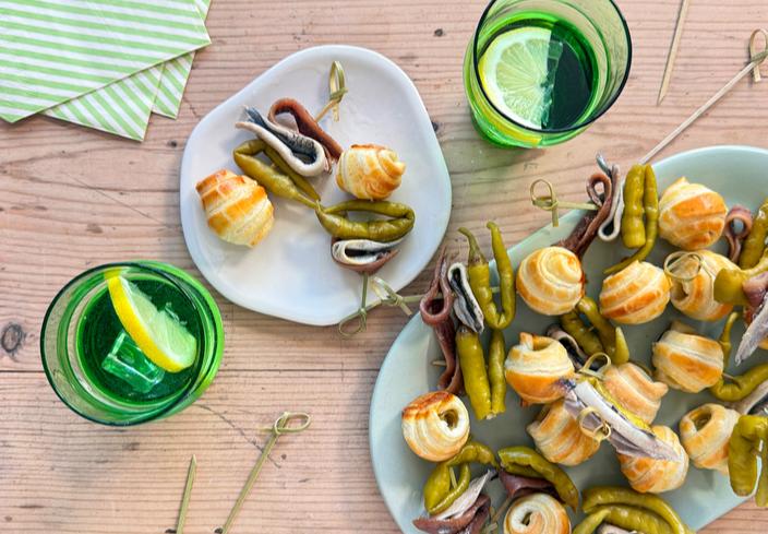 Gildas con mini croissants