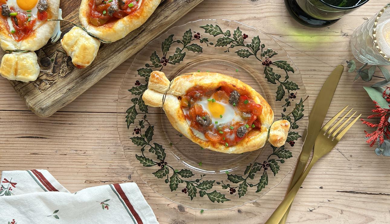 Hojaldre relleno de verduras