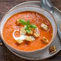 Tomatensuppe mit Croûtons