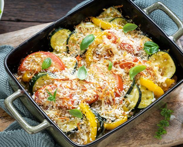 Sommergemüse-Gratin mit Knusperkruste