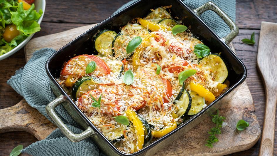 Sommergemüse-Gratin mit Knusperkruste