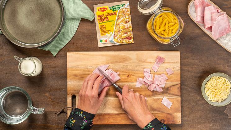 Schinken-Käse-Auflauf mit Nudeln