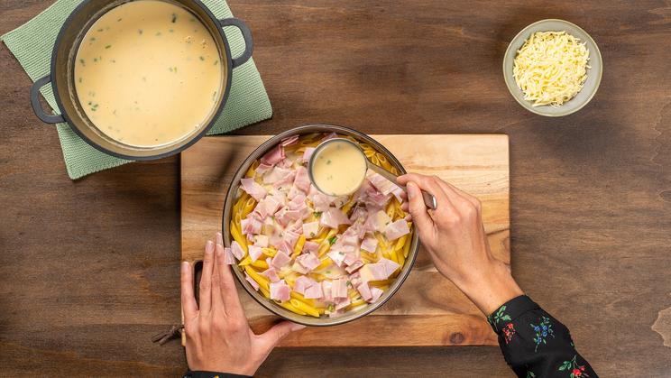 Schinken-Käse-Auflauf mit Nudeln