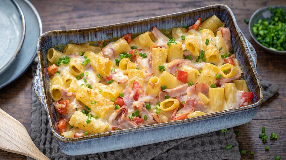 Ein schneller und einfacher Nudelauflauf
