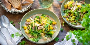 Wirsing-Kartoffel-Eintopf mit Hackfleisch