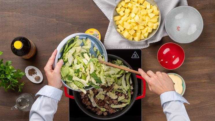 Wirsing-Kartoffel-Eintopf mit Hackfleisch