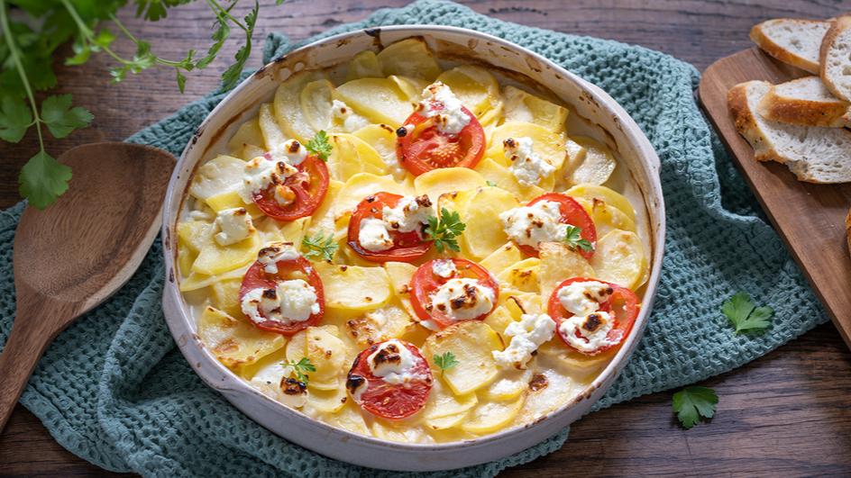 Kartoffelgratin mit Feta