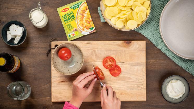 Kartoffelgratin mit Feta