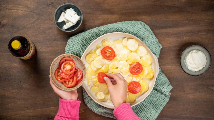 Kartoffelgratin mit Feta