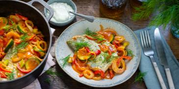 Fischgericht "Napolitana"