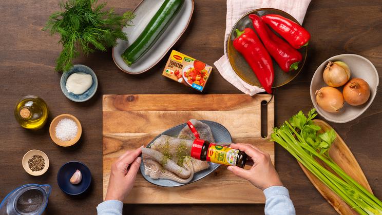 Fischgericht "Napolitana"