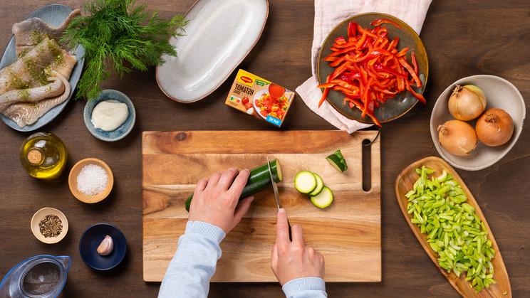 Fischgericht "Napolitana"