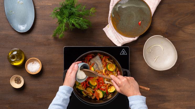 Fischgericht "Napolitana"