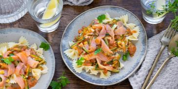 Farfalle mit Räucherlachs